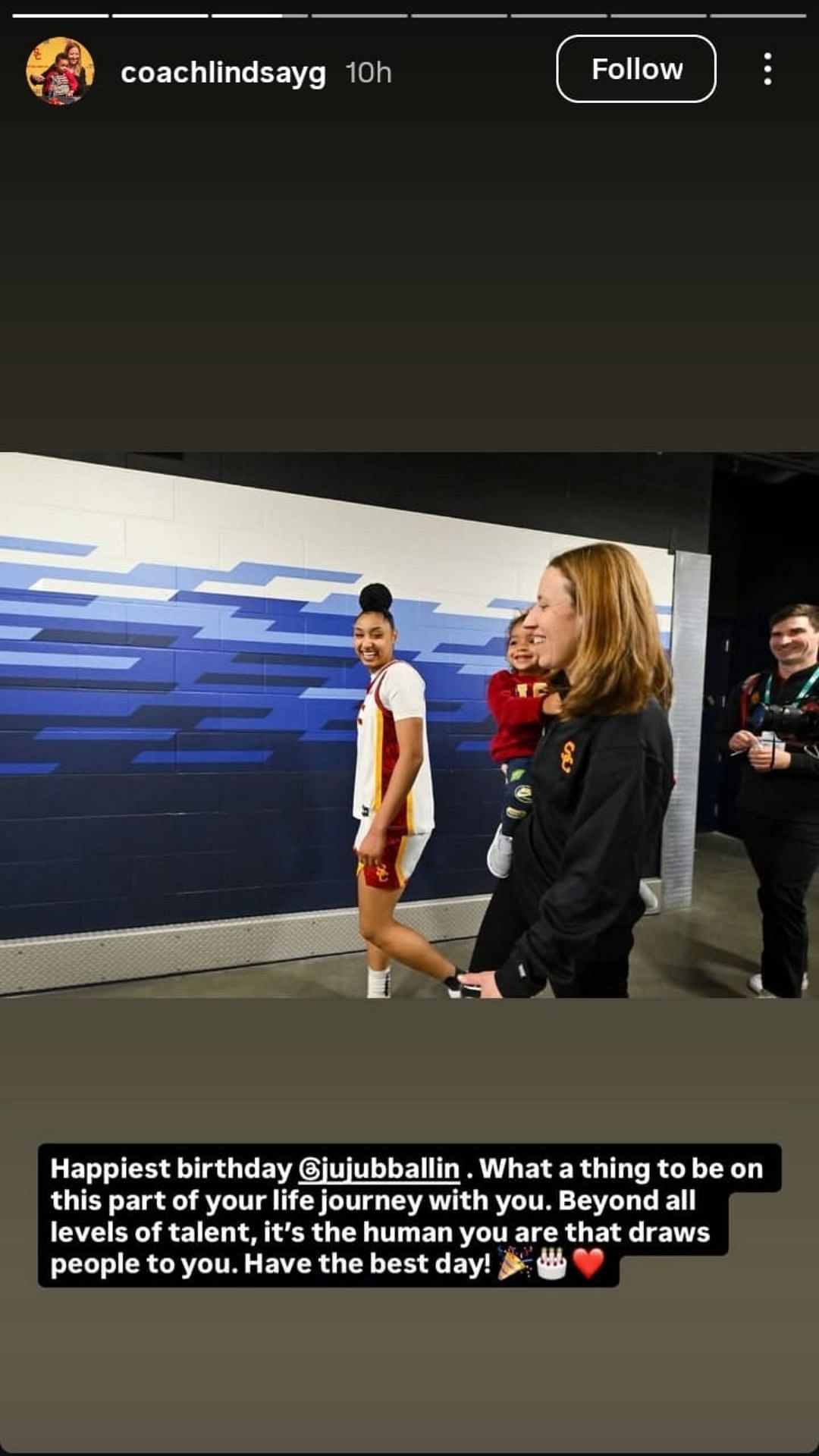 Coach Lindsay Gottlieb via Instagram Stories